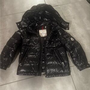 Moncler Black Down Puffer Jacket Insulated-Kids